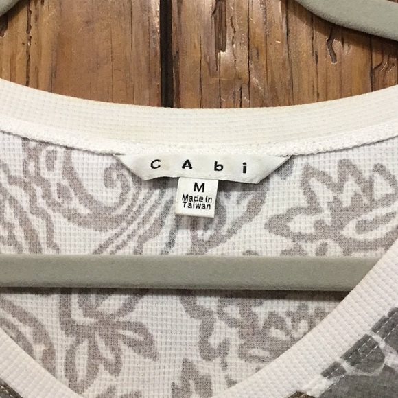 SOLD! Cute and Comfy Cabi Shirt in White, Gray & Copper - Picture 2 of 4